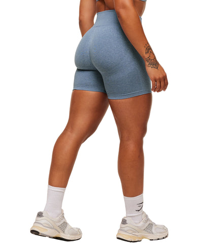 Lift Seamless Shorts Worn Blue/Peri Blue Marl