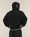 Collective Crochet Style Hoodie oversized fit Black