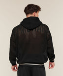 Collective Crochet Style Hoodie oversized fit Black