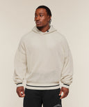 Collective Crochet Style Hoodie oversized fit Tinted White