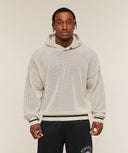 Collective Crochet Style Hoodie oversized fit Tinted White
