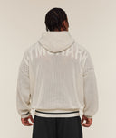 Collective Crochet Style Hoodie oversized fit Tinted White