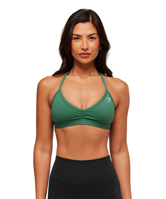 Minimal Halterneck Sports Bra light support Lift Green