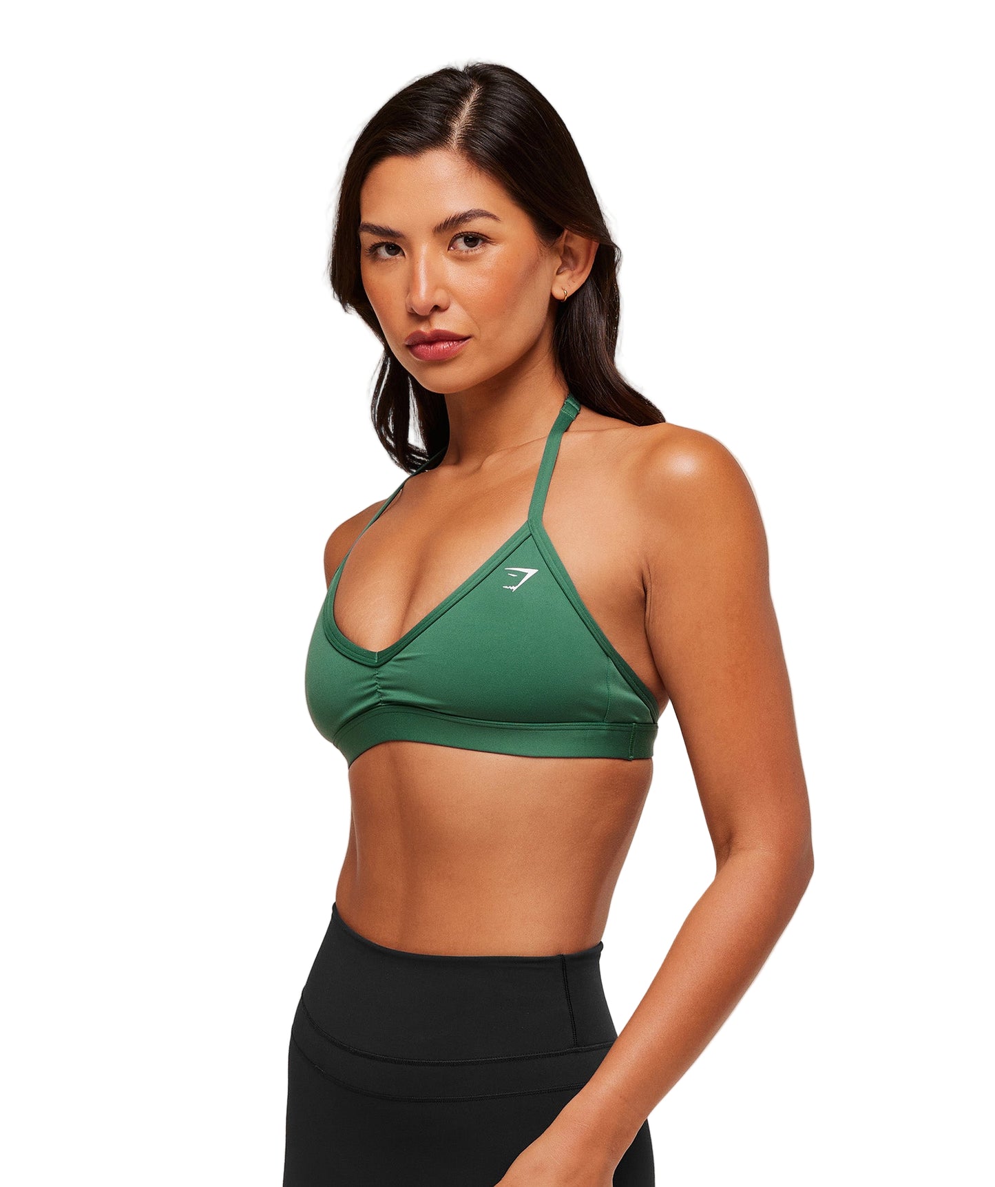 Minimal Halterneck Sports Bra light support Lift Green
