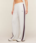 Lightweight Tricot Wide Leg Pants oversized fit Tinted White/Cherry Purple