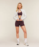 Lightweight Tricot Zip Through Jacket regular Tinted White/Cherry Purple