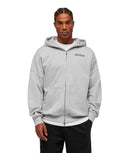 Olde English Zip Up Hoodie oversized fit Bros Soft Grey Marl