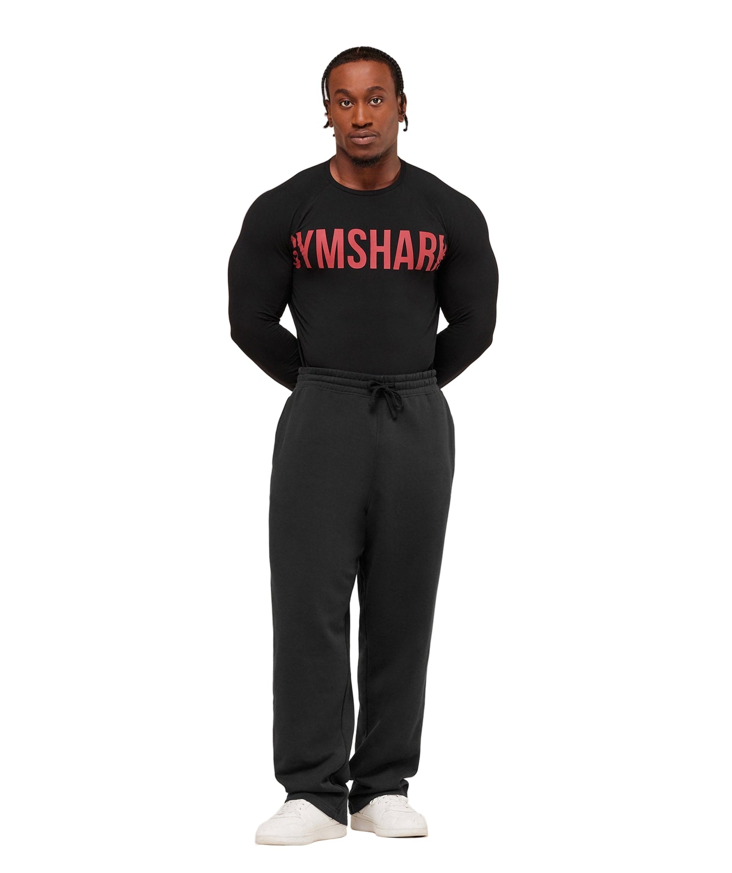 Gymshark Prime Long Sleeve T-Shirt - Black/Vivid Red