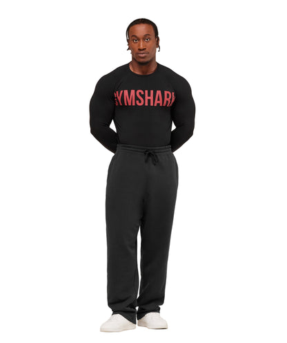 Gymshark Prime Long Sleeve T-Shirt - Black/Vivid Red