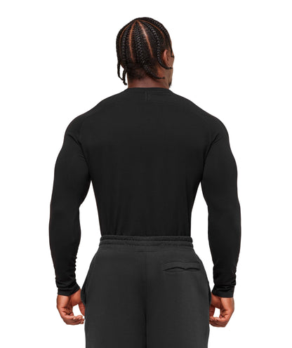 Gymshark Prime Long Sleeve T-Shirt - Black/Vivid Red