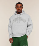 Retro Collegiate Graphic Hoodie oversized fit Bros Soft Grey Marl