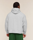 Retro Collegiate Graphic Hoodie oversized fit Bros Soft Grey Marl