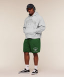 Retro Collegiate Graphic Hoodie oversized fit Bros Soft Grey Marl