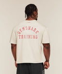 Retro Collegiate T-Shirt oversized fit Tinted White