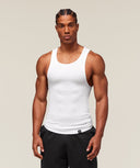 Ribbed Tank 1PK muscle fit White