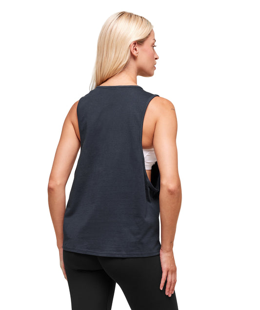Training Drop Arm Tank oversized fit Heavy Blue