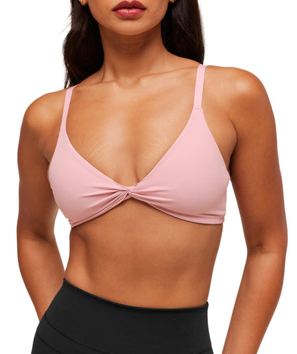 Twist Front Bralette light support Cloud Pink