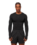 Gymshark everywear Warp Knit Long Sleeve T-Shirt - Black