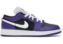 Jordan 1 Low Court Purple Black Gs - Unmatched Kicks - Sneakers