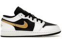 Jordan 1 Low Gold Swoosh Gs - Unmatched Kicks - Sneakers