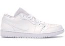 Jordan 1 Low Triple White Fog Grey - Unmatched Kicks - Sneakers
