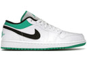 Jordan 1 Low White Lucky Green Black - Unmatched Kicks - Sneakers