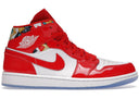 Jordan 1 Mid Barcelona Sweater Red Patent - Unmatched Kicks - Sneakers