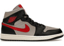 Jordan 1 Mid Black College Grey Gym Red Womens - Unmatched Kicks - Sneakers
