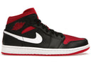 Jordan 1 Mid Black Gym Red White - Unmatched Kicks - Sneakers