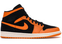 Jordan 1 Mid Black Orange Peel - Unmatched Kicks - Sneakers