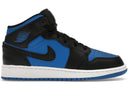 Jordan 1 Mid Black Royal Blue Gs - Unmatched Kicks - Sneakers