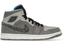 Jordan 1 Mid Crater Grey University Blue - Unmatched Kicks - Sneakers