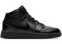 Jordan 1 Mid Deep Black Nubuck Swoosh Gs - Unmatched Kicks - Sneakers