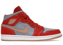 Jordan 1 Mid Denim Red - Unmatched Kicks - Sneakers