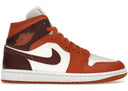 Jordan 1 Mid Dusty Peach Night Maroon Womens - Unmatched Kicks - Sneakers