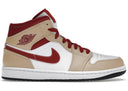 Jordan 1 Mid Light Curry Cardinal - Unmatched Kicks - Sneakers