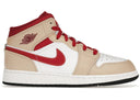 Jordan 1 Mid Light Curry Cardinal Gs - Unmatched Kicks - Sneakers