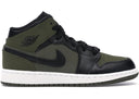 Jordan 1 Mid Olive Canvas Black Gs - Unmatched Kicks - Sneakers
