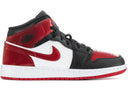 Jordan 1 Mid Patent Bred Toe Gs - Unmatched Kicks - Sneakers