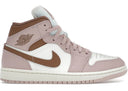 Jordan 1 Mid Pink Oxford Brown Womens - Unmatched Kicks - Sneakers