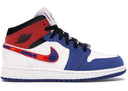Jordan 1 Mid Rush Blue University Red Gs - Unmatched Kicks - Sneakers