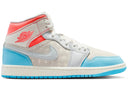 Jordan 1 Mid Sail Hot Lava Blue Chill Womens - Unmatched Kicks - Sneakers