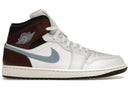 Jordan 1 Mid Se Brown Blue Grey - Unmatched Kicks - Sneakers