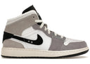 Jordan 1 Mid Se Craft White Cement Grey Black (Gs) - Unmatched Kicks - Sneakers