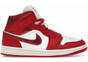 Jordan 1 Mid Se Red Cracked Leather Womens - Unmatched Kicks - Sneakers