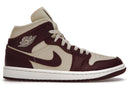 Jordan 1 Mid Se Split Beach Cherrywood Red Womens - Unmatched Kicks - Sneakers