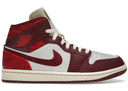 Jordan 1 Mid Se Tiki Leaf Team Red (Women'S) - Unmatched Kicks - Sneakers