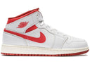 Jordan 1 Mid Se White Dune Red Gs - Unmatched Kicks - Sneakers