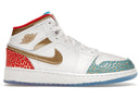 Jordan 1 Mid Sneaker School Nc To Chicago Gs - Unmatched Kicks - Sneakers