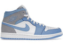 Jordan 1 Mid University Blue Grey - Unmatched Kicks - Sneakers